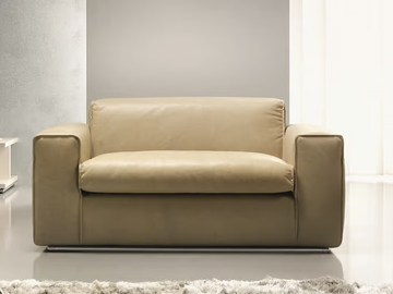 STEVE - Leather small sofa by Former In Italia - view 2